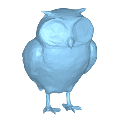 owl poly triangles bird 3d print model - Mito3D