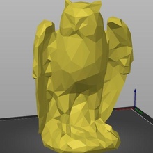 Eule poly Tier Lowpoly Kunst Dekor Skulptur 3d print model - Mito3D