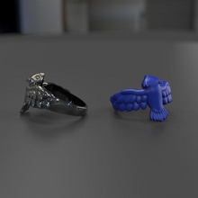 owl ring jewelry luifer custom taiced 3d print model - Mito3D