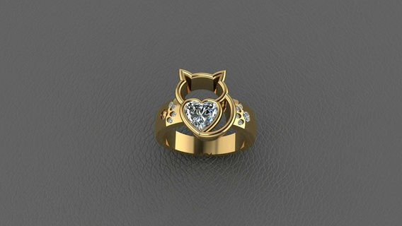 búho anillo joyería joya anillos 3d print model - Mito3D