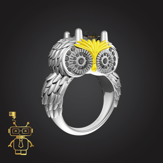 owl ring jewelry rings 3d print model - Mito3D