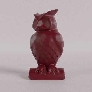 gufo statua figura animale arte uccello 3d print model - Mito3D