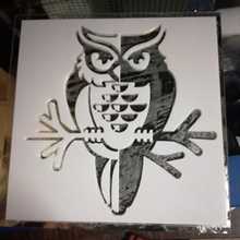 owl stencil art stencils spray paint can decoration tag 3d print model - Mito3D