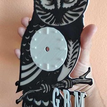 owl wall clock art multicoloured 3d print model - Mito3D