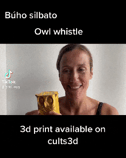 baykuş ıslık sesler gerçek oyun hayvan doğal hediye askı ses baskı yeri 3d print model - Mito3D