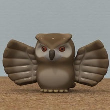 owl wings spread color various 3d print model - Mito3D