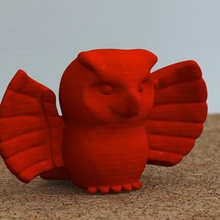 owl wings spread various 3d print model - Mito3D