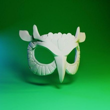 Eulenmaske Kunst Hotline Miami buho Eule Maske 3d print model - Mito3D