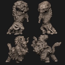 ox folk art rpg beast brute horn minotaur animal miniature minis monster creature zodiac tabletop hobby 3d print model - Mito3D
