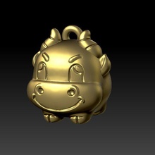 ox year pendant 3d print model - Mito3D