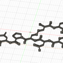 ossitocina molecola finestra appendiabiti arte parete 3d print model - Mito3D