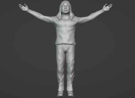 ozzy blessing us heavy metal singer rock sabbath prince darkness 3d print model - Mito3D