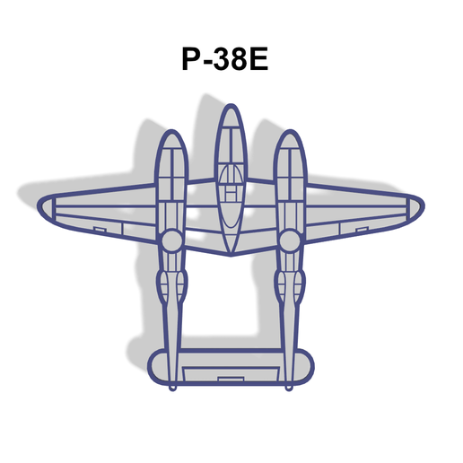 38e mur art avion warthunder ww2 aviation air Etats Unis Allemagne p38 armée l'air combattant jet décoration ingénierie 3D print model - Mito3D