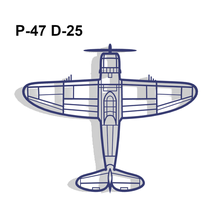 p 47 d 25 parete arte aereo p47 combattente Jet decorazione aviazione Uniti d'America aria vigore ww2 tuoni guerra ingegneria brocca 3d print model - Mito3D