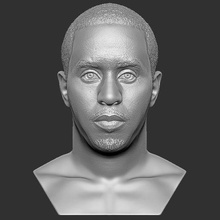 p diddy bust 3d printing ready stl obj formats sean combs the notorious big biggie rapper celebrity famous eminem jay-z snoop dogg dre east coast kanye west singer music 3d print model - Mito3D