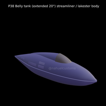 p38 barriga estendido 20 Streamliner Lakester corpo tanque diecast rc modelo kit fenda Bonneville Rapidez registro quente Cajado Lima 3d print model - Mito3D