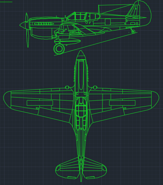 p40e warhawk top flite dxf stl airplane rc toools 3D print model - Mito3D