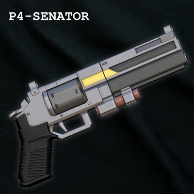 p4 senador buzos infierno sci fi revólver democracia 3d print model - Mito3D