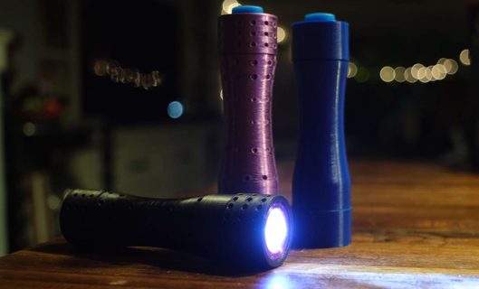 p60 drop flashlight 18650 battery 3d print model - Mito3D