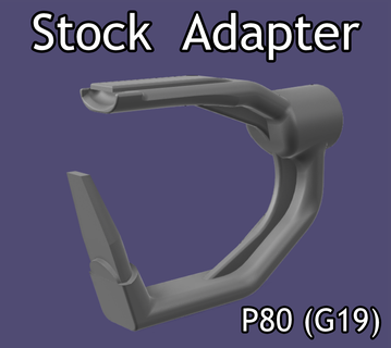 p80 pf940c stock buffer tube adapter 19 glock polymer80 3d print model - Mito3D