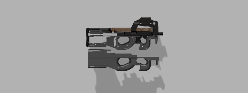 p90 smg pistola fn 3d print model - Mito3D