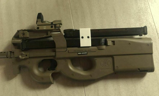 p90 dual rivista titolare supporto aria leggera pistola vari 3d print model - Mito3D