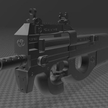 p90 herstal, belgique divers arme de poing à feu herstal fn mitrailleuse 3d print model - Mito3D