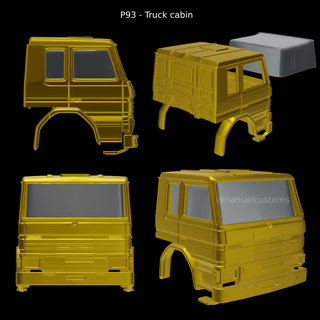 p93 - truck cabin Game 93h p-93 rc r/c slot custom diecast model kit cp19 3d print model - Mito3D