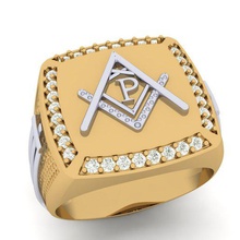 p - letra de el anillo sellar la joyería carta alfabetos singet signetring diamante oro plata platino zbrush letras 3dprintable imprimible cnc joya jewells señores los anillos 3d print model - Mito3D