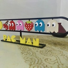 pac-man family game pac man arcade games console nintendo xbox ps4 3d print model - Mito3D