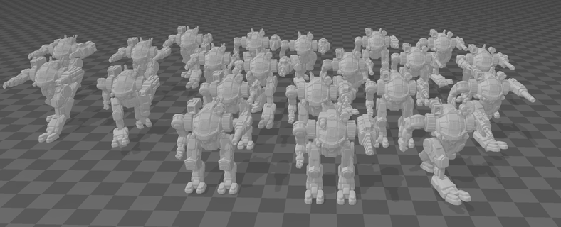 pac-mech guard sentry Game american_mecha mech mecha battletech mechwarrior robot 3d print model - Mito3D