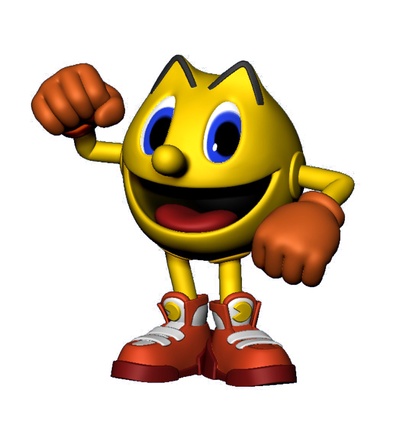 pac uomo gioco pacman retrò arcade ornamento arte giocattolo giallo 3d print model - Mito3D