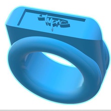 2pac firma 3d stampabile anello moda 3dprint 3d print model - Mito3D