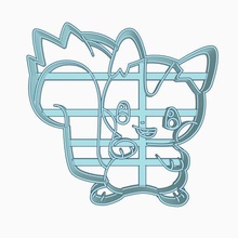pachirisu cookie cutter pokemon anime chibi furry 3d print model - Mito3D