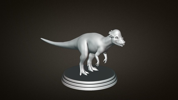 pachycéphalosaure dinosaure 3d impression jouet modèle jouets 3d print model - Mito3D