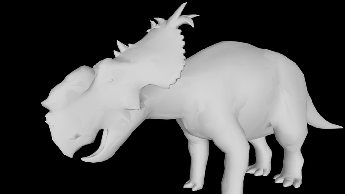 pachyrhinosaurus dinosaurier 3d print model - Mito3D