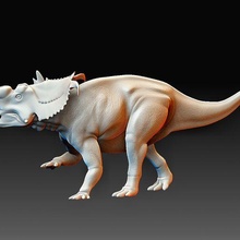 Pachyrhinosaurus Kunst Kreaturen Dinosaurus Tiere druckbar Modell poly Spielzeug 3d print model - Mito3D
