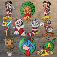 pack 10 disney christmas ornaments ornament pixar decoration characters mickey minnie simba thinker bell dalmatian dog groot rather eurriquet 3d print model - Mito3D
