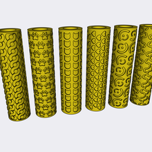 pack 13 texture roller jewelry polymer clay cutter cutting design art flower 3d print model - Mito3D