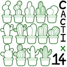 pack 14 cactus - cookie cutter mexican fiesta desert summer dough clay 85cm home cookies battery cactae cactuses mexico pi ata printable cakes 3d print dining cooky cookiecutter markers 3dprint kitchen biscuit sharp plate household house gingerbread ginger bread fondant 3d print model - Mito3D