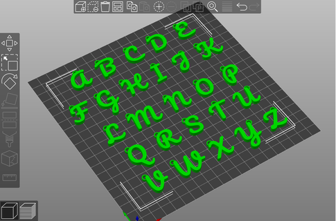 pack 1 alphabet key rings letters 3d print model - Mito3D