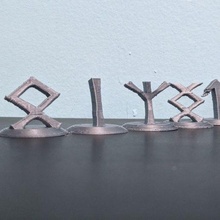 paketlemek 24 viking runeler kağıt ağırlıkları Sanat zodyak adet semboller parçalar canlılar ağırlığı işaretler mücevher kolye kolyeler 3d print model - Mito3D