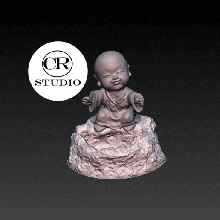 pacote 2 bebê budas Buda vaso flores matera jardim plantar plantas casa escritório decoração 3d print model - Mito3D