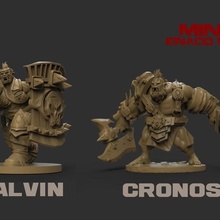 pack 2 orcs stl atelier jeu personnagesstl 3d ogres minis marteau guerre impressions impression 3d print model - Mito3D