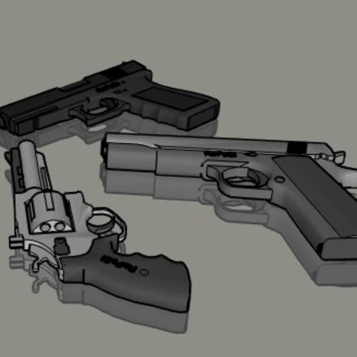 pack 3 tam boyutlu silah oyun bıçak jilet savunma dekorasyon oyuncak 3D print model - Mito3D