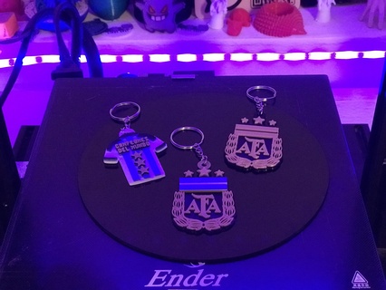 pack 3 key rings argentina afa world cup souvenirs shield 3d print model - Mito3D