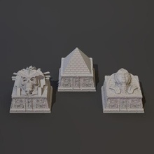 pack 3 keycaps pyramide keycap Egypte sorcier pharaon cerise mx clé mécanique Douane Jeu film art 3d print model - Mito3D