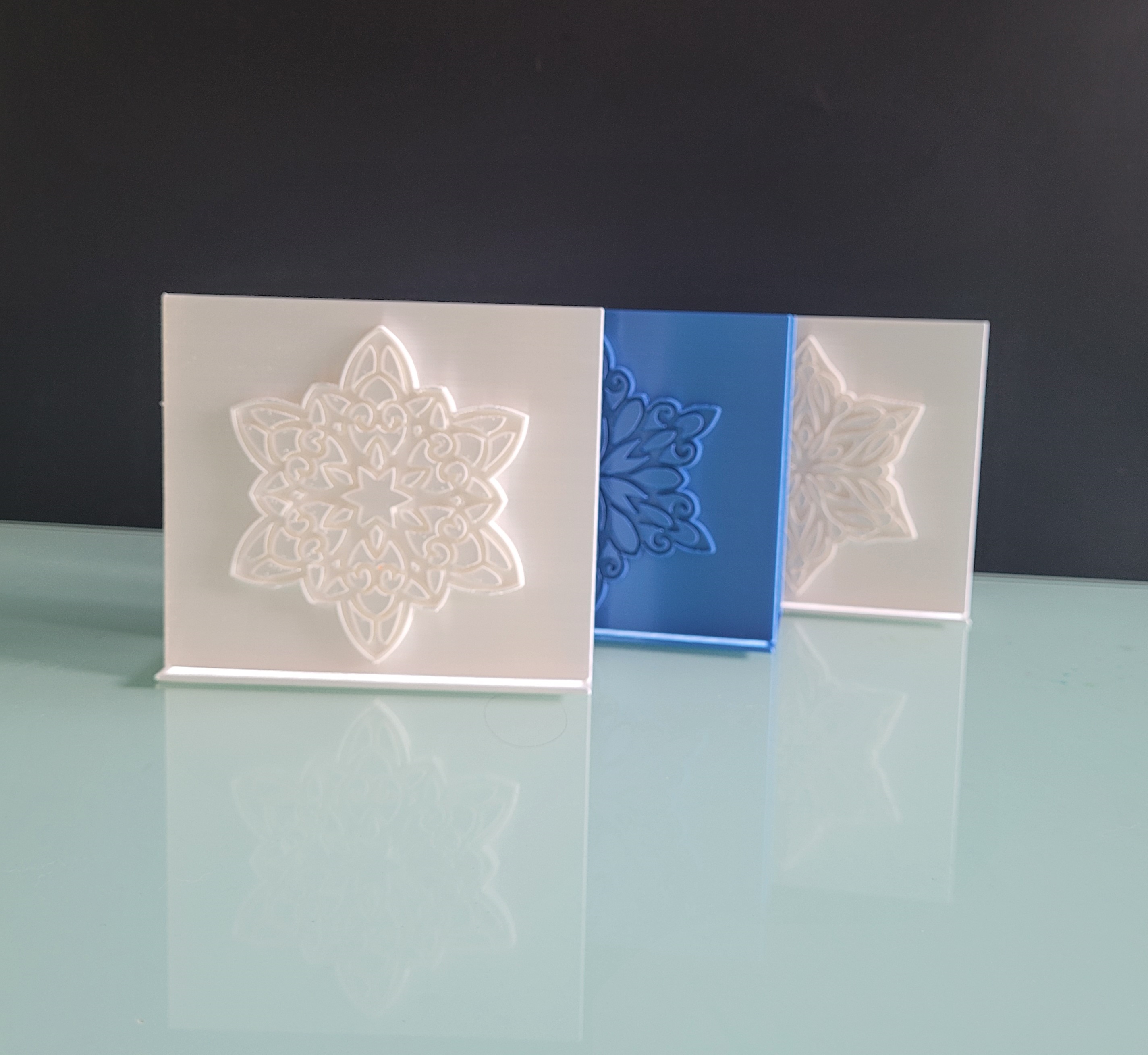 pack 3 napkin holders snowflakes ornaments Home christmas tableweare 3D print model - Mito3D