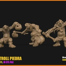 pacco 3 stl calcolo troll stampe 3d impressione gameworkshop Personaggi orchi minis demoni dipingere warhammer 3d print model - Mito3D