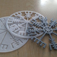 pacco 3 vegv signore simboli arte runa rune vichingo vichinghi scudo collane vegvisir elfo collana orecchini gioiello 3d print model - Mito3D